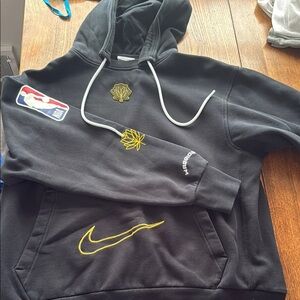 Nike Black Hoodie with Yellow and White Details